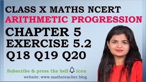 Chapter 5 Arithmetic Progression Ex 5.2 Q18 Q19 Q20 class 10 Maths