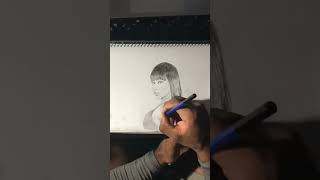 thanks for the suggestion 💯 #BlackAndWhite #colouredpencils #monochrome #timelapse #fyp #nickiminaj