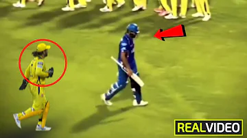 MS Dhoni ran to Hug Rohit Sharma when he was crying while walking out after losing CSK vs MI IPL