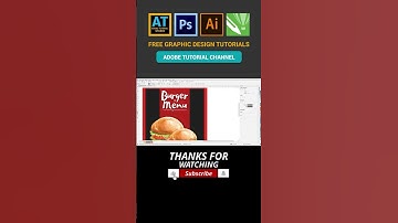 Coreldraw - fast food restaurant menu #shorts