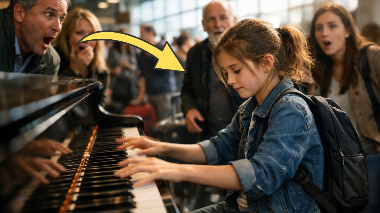 A Young Girl Finds a Public Piano at the Airport — What She Plays Next Stuns Everyone