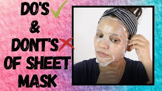Are You Sheet Masking Correctly⁉️ 😱 Sheet Mask Do's \& Don'ts ✔️