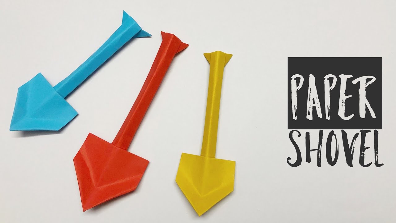 DIY MINI PAPER SHOVEL Paper Crafts For School / Paper Craft / Easy kids craft ideas