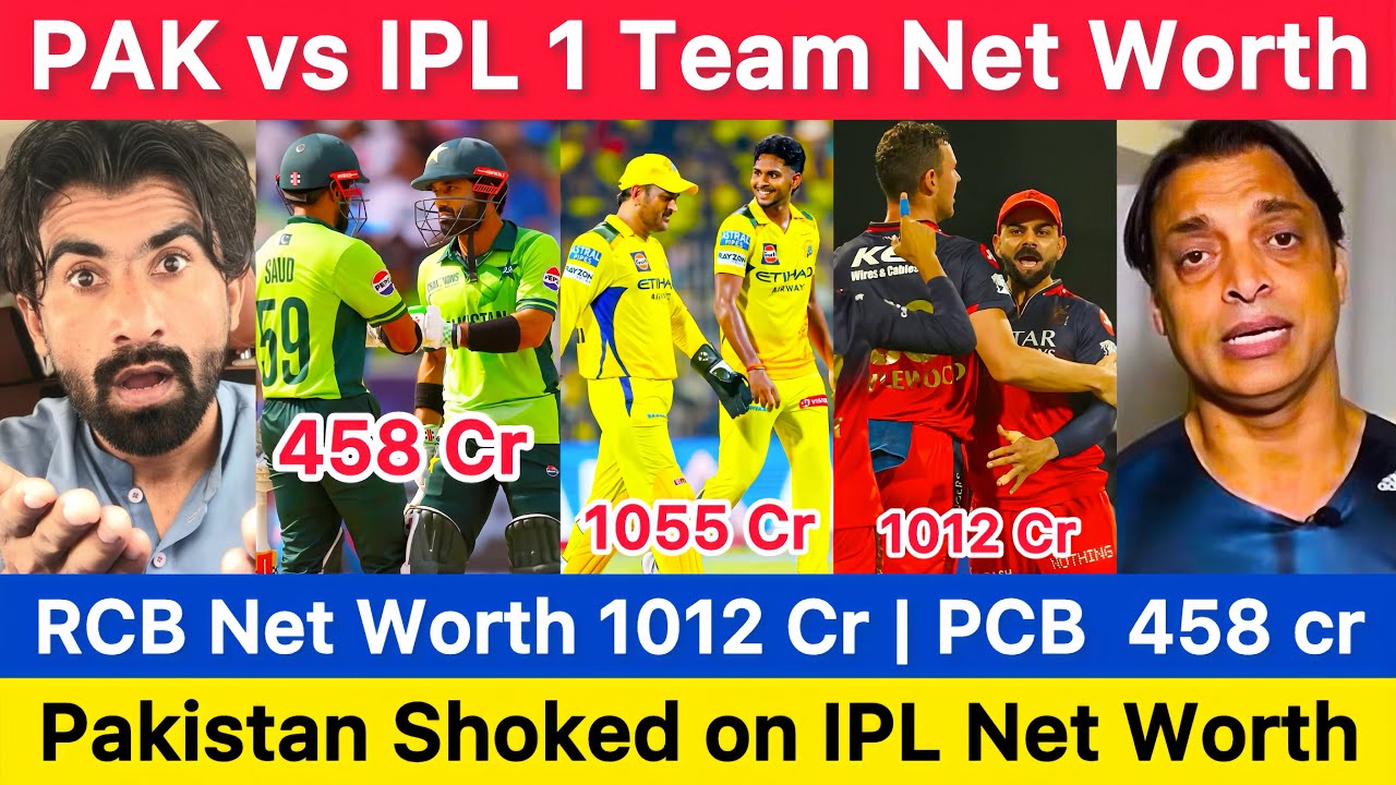 pakistan reaction on ipl 2025 net worth | pak media on bcci net worth | rcb vs pbks | virat kohli