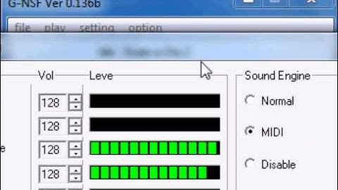 How to play NES songs in MIDI mode on G-NSF