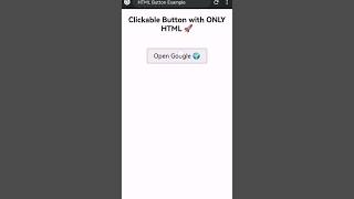 I Made a Magic Button with ONLY HTML 🚀”#HTMLTricks #WebDevelopment #CodingShorts #LearnHTML #Shorts