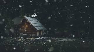 🏕️ Moody Cabin Ambience ☃️ 5 Hours snow and rain sounds