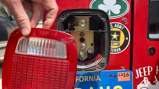 How To Change Taillight Bulb On A Jeep Wrangler YJ - YouTube