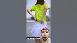 Tak perlu tas pinggang cukup rok mini saja 😝 #ngeshortsdulu #shorts