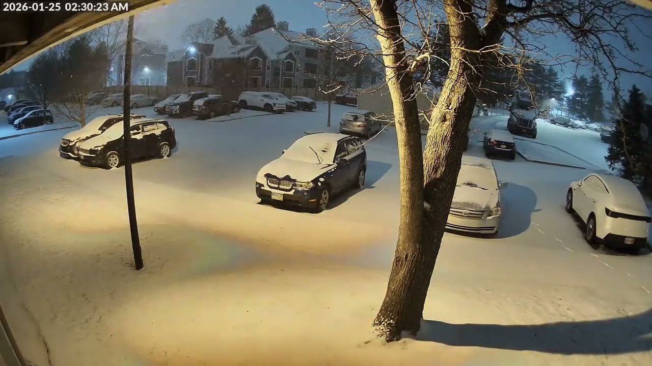 Snow Fall in Columbus Jan 24th - 25th 2026.