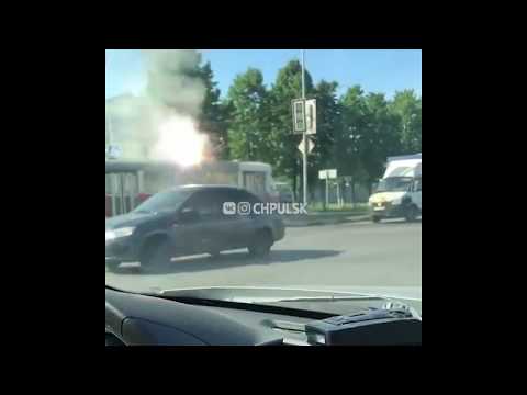 Горит трамвай в Ульяновске. http://ulpravda.ru