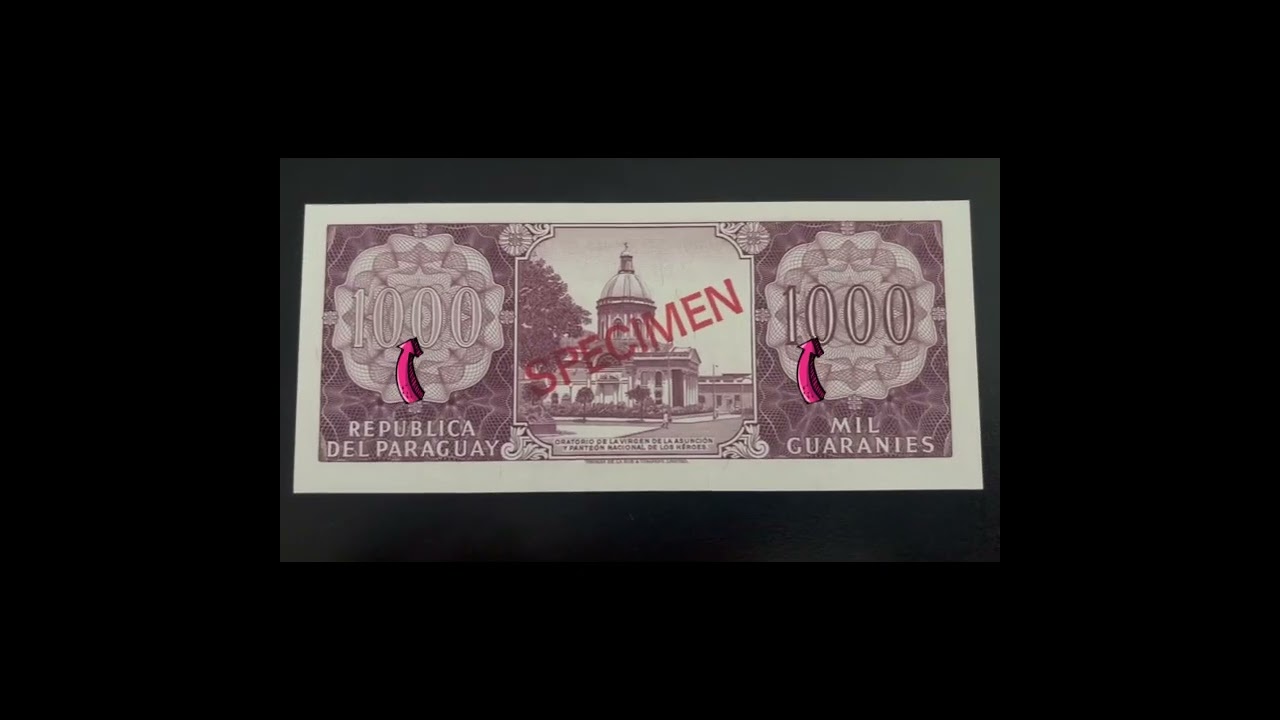 PARAGUAY specimen 1000 Guaranies  