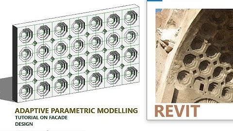 Revit adaptive parametric deign tutorial  ( facade design - octagonal voids)