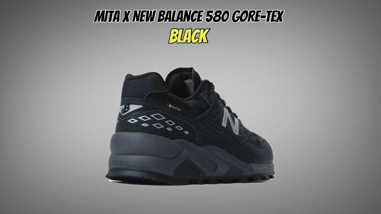 mita x New Balance 580 Gore-Tex Black
