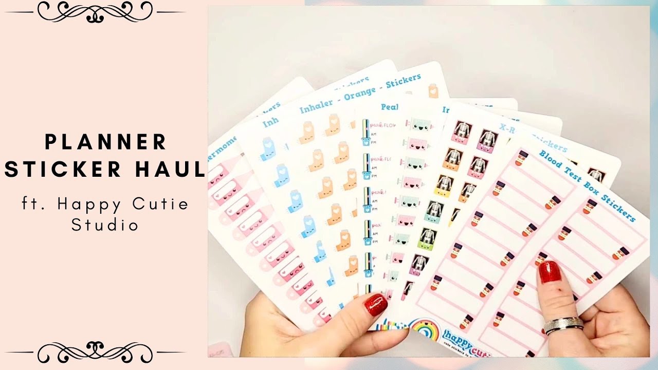 Cute Planner Sticker Haul | Happy Cutie Studio - YouTube