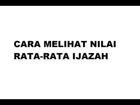 Cara menghitung nilai rata rata ijazah smk