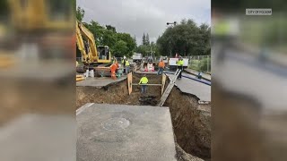 Sinkhole Shuts Down Part Of Prewett Drive In Folsom After Weekend Storms