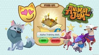 Animal Jam -- Entering 24 Adopt-A-Pet Codes + Getting Alpha Training Mat & Speed Den Decorating!