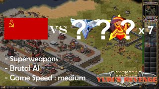 Red Alert 2 : Yuri's Revenge 1 vs 7 แมพง่าย + Superweapons