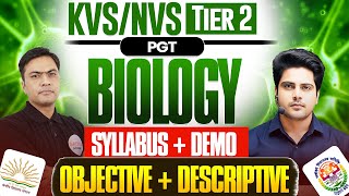 KVS NVS Tier 2 PGT BIOLOGY Syllabus & Demo Class | Objective + Descriptive by Sachin Academy live