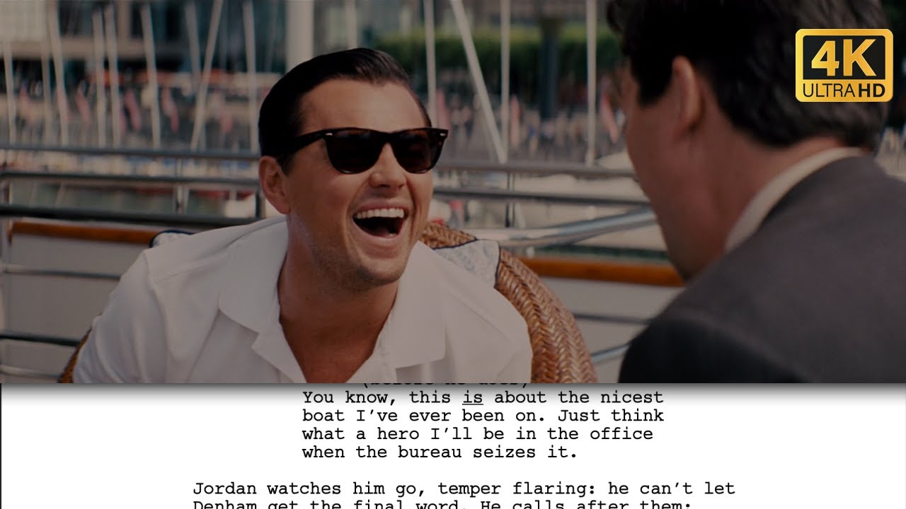 The Wolf Of Wall Street - FBI Agent Scene (4K Script Sync)