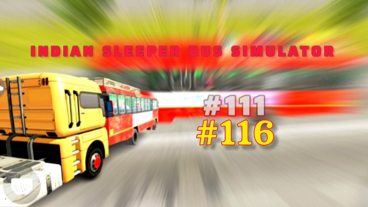 😲Indian Sleeper🤯 Bus Simulator - Red Bus With Luggage On Roof Gameplay