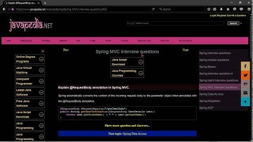 Explain @RequestBody annotation in Spring MVC. | javapedia.net