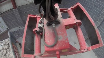 Grab truck loading inside a building