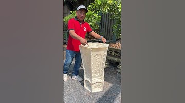 Khuôn Chậu Lục Giác Ly 45 Chân Rời, Họa Tiết Sen, Cúc, Mai - Mẫu khuôn Lục Giác Ống 2024 Mới Nhất