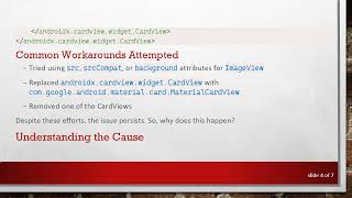 Fixing the Image Not Showing Issue in Android CardView
