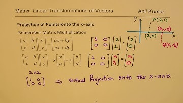 Linear Transformations Projection of X  and Y Axis Using 2x2 Matrix