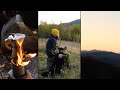 Relaxing Walk with Dog in Autumn Mountains - ASMR Wild Survival &amp; Cooking Experience! Outdoor Hack