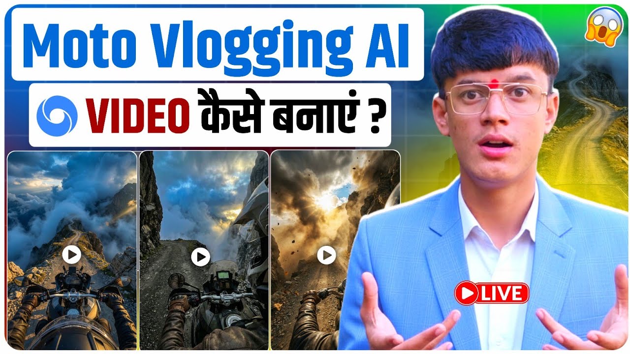 Moto Vlogging AI Video कैसे बनाएं 😱 | Realistic Bike POV AI Video 🔥 | Google Flow Tutorial In Hindi