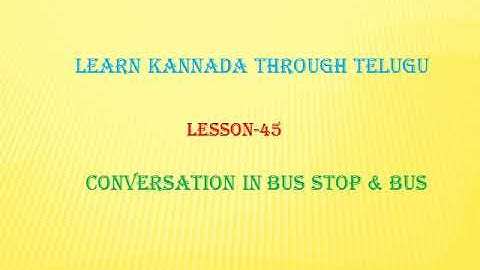 CONVERSATION IN BUS IN KANNADA_45