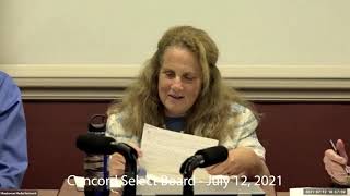 Concord Select Board - July 12, 2021