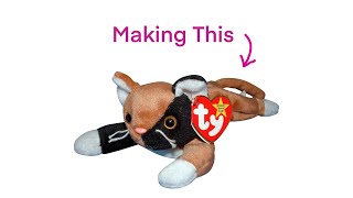 making a beanie baby cat