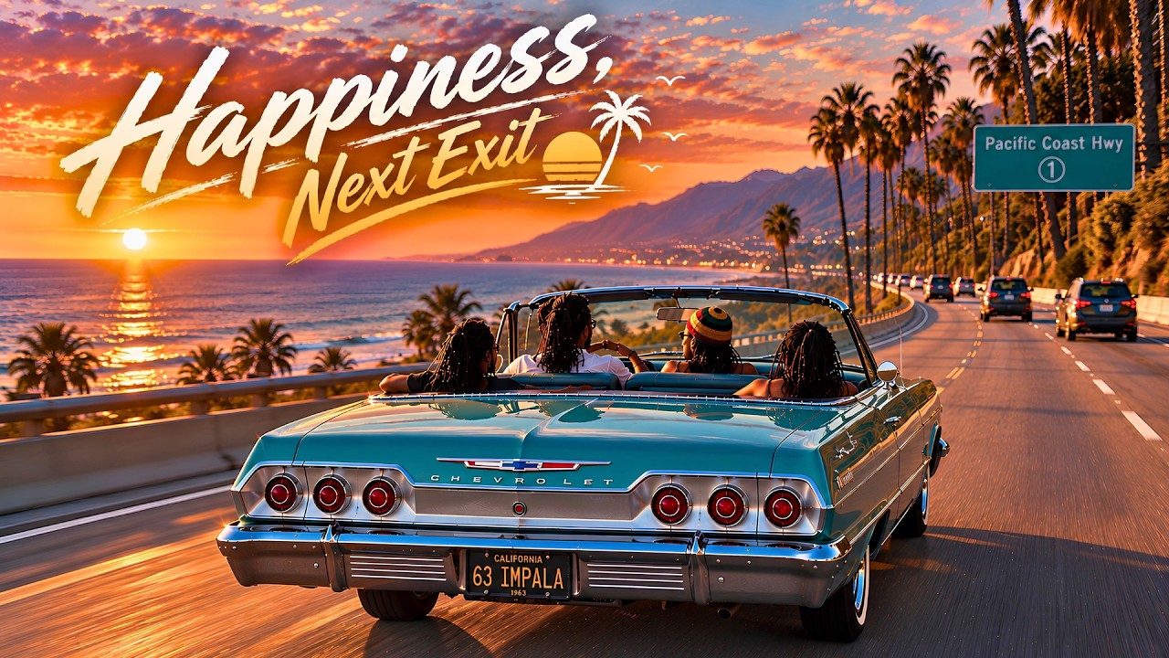 Happiness, Next Exit | Vintage Reggae Road Trip｜夕暮れのドライブ