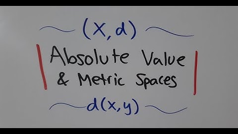 Absolute Value and Metric Spaces