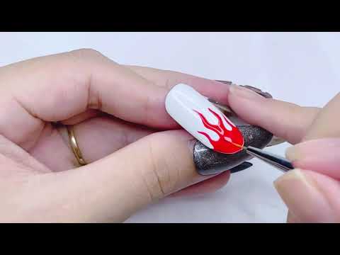 nail đep Update 2022 Cách vẽ lửa siêu đẹp siêu nhanh siêu đơn giản / kelly Nail