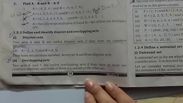 Disjoint sets and Overlapping sets