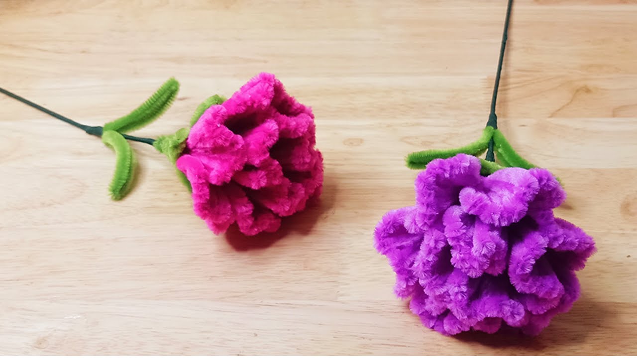 DIY | How to Make Carnation Flower with Pipe Cleaner