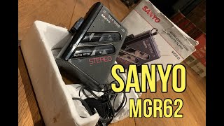 Sanyo MGR62 Vintage Personal Stereo. Retro Radio Cassette.