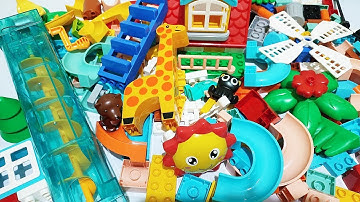 Satisfying Building Blocks Marble Run ASMR #202 Electric Elevator House Compilation Live 2