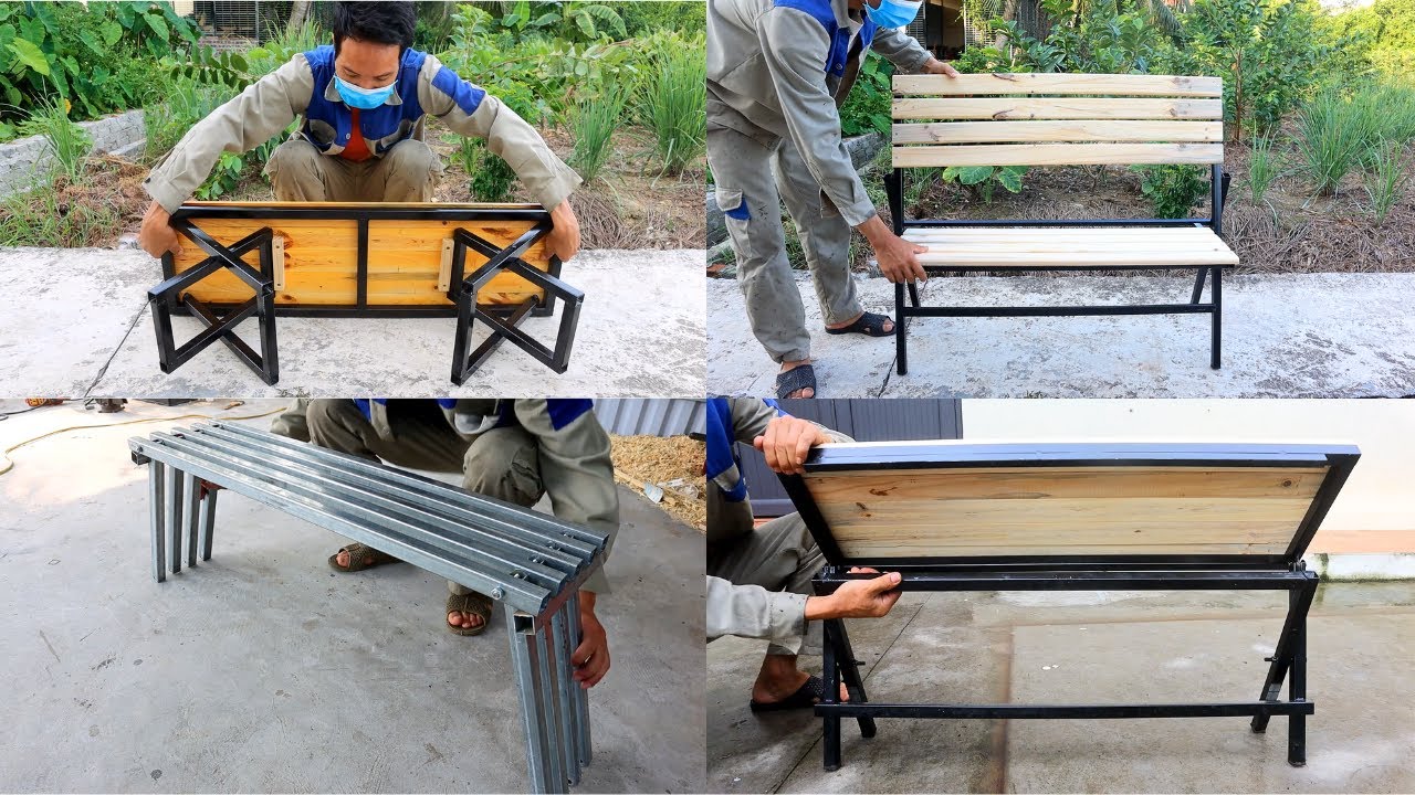 Top 4 great ideas for smart folding benches / Diy smart metal