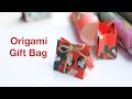How to fold origami gift bag from wrapping paper traditional
