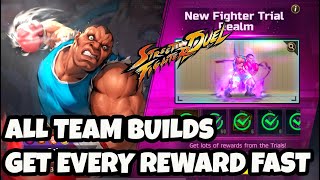 CLEAR BALROG TRIAL REALM Team builds to get all rewards Street Fighter Duel