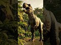 very strong t rex and he was drinking water on jungle and this happened