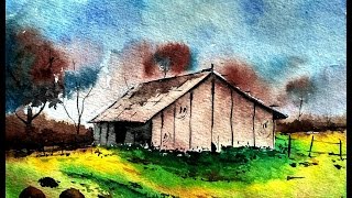 watercolor landscape tutorial david paint