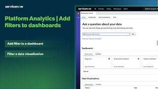 Platform Analytics Workspace | Adding filters to dashboards