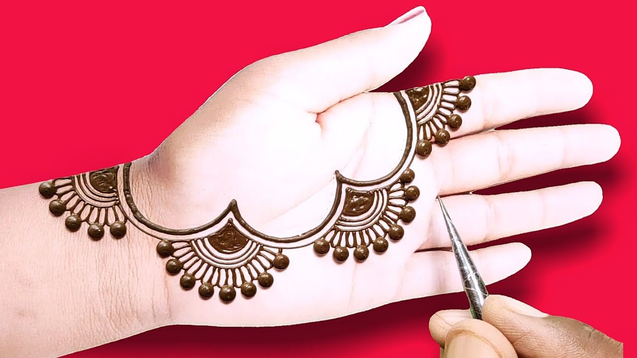 Wow!  very easy beautiful mehndi design-front hand Arabic Henna ...